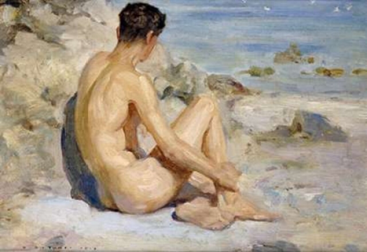 Boy On a Beach Poster Print by Henry Scott Tuke - Item # VARPDX267432